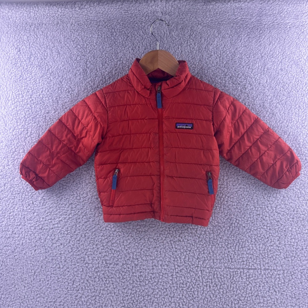 Patagonia Kids Down Sweater Jacket Red Puffer Full Zip 2T 60519